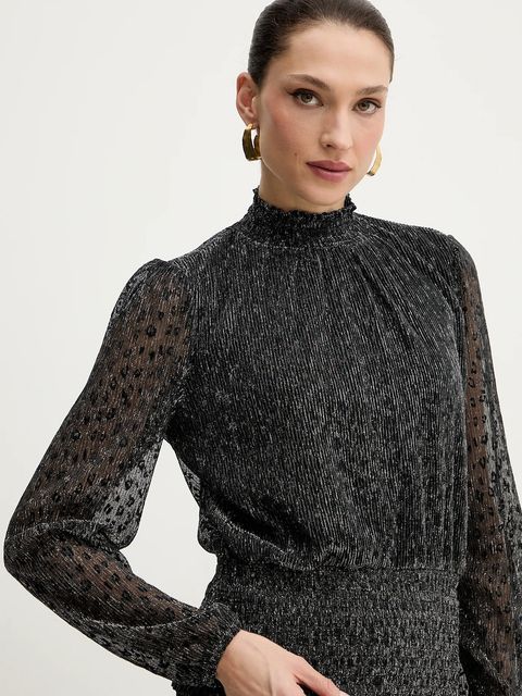 Morgan bluzka damska kolor czarny gładka TOBITO