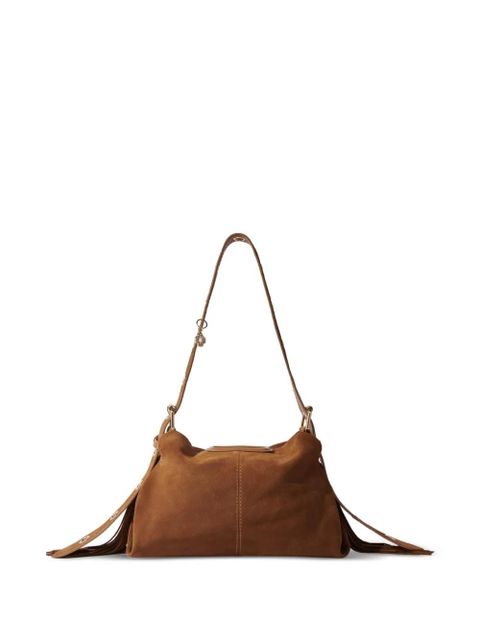 Maje Miss M fringed shoulder bag - Brown