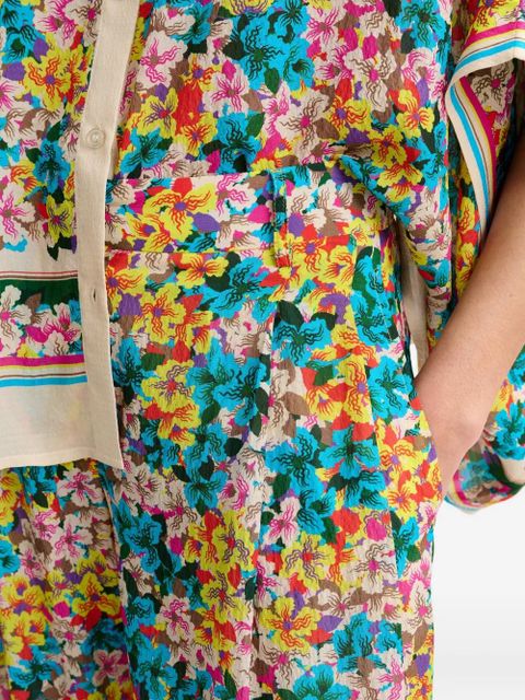 Essentiel Antwerp floral-print trousers - Blue