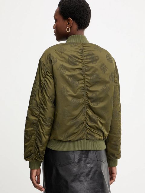 Guess kurtka bomber PHILOMENE kolor zielony zimowa W5YL08 WHDK2