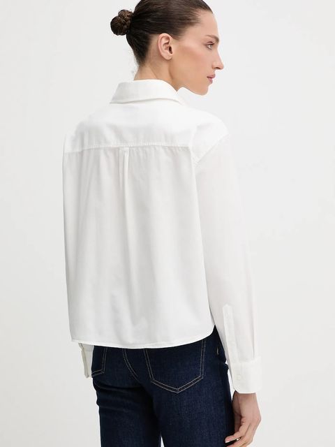 Weekend Max Mara koszula bawełniana NUORO damska kolor biały relaxed z kołnierzykiem klasycznym 2525116111600