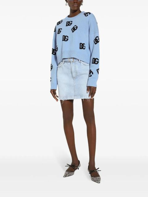 Dolce & Gabbana DNA logo embroidered sweater - Blue - zdjęcie produktu nr 2