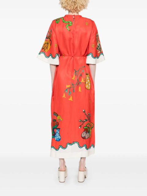 ALEMAIS Rose T-shirt dress - Orange