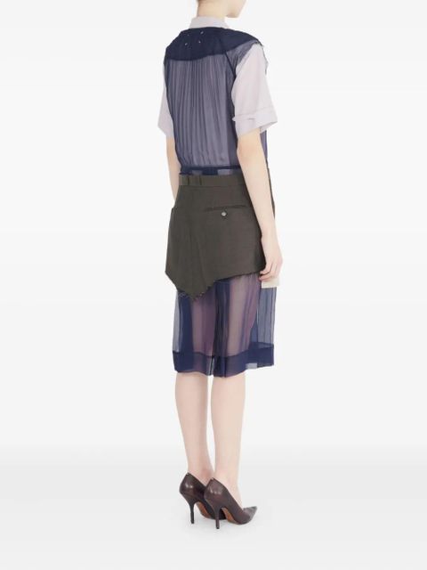 Maison Margiela layered midi dress - Blue