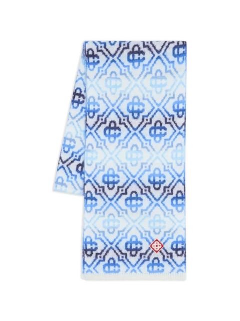 Casablanca Space Dye Monogram scarf - Blue - zdjęcie produktu nr 1
