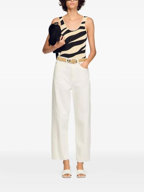 SANDRO zebra-print bodysuit - Neutrals - zdjęcie produktu nr 2