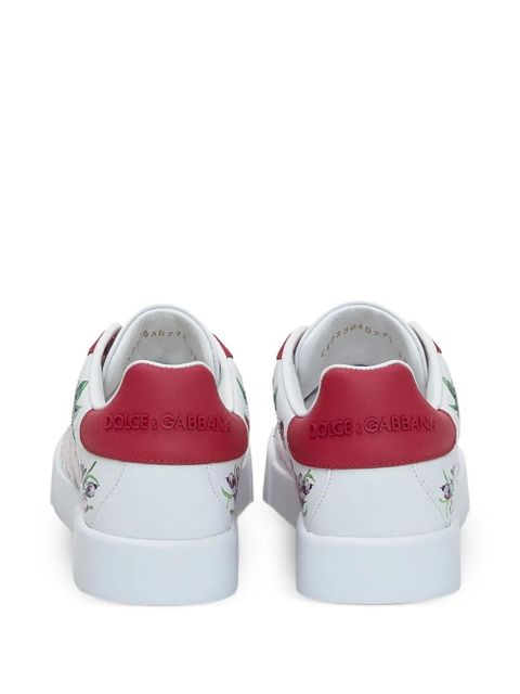 Dolce & Gabbana floral-print sneakers - Red - zdjęcie produktu nr 2