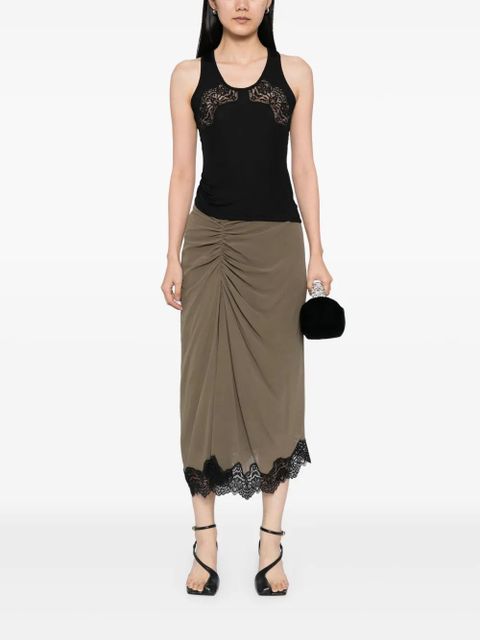 Christopher Esber encased lace ribbed tank top - Black - zdjęcie produktu nr 2