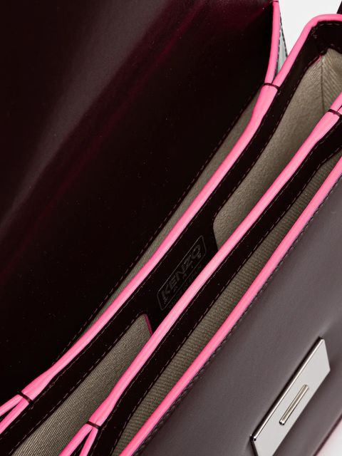 Kenzo torebka skórzana kolor bordowy FF52SA318L3B.24 - zdjęcie produktu nr 2