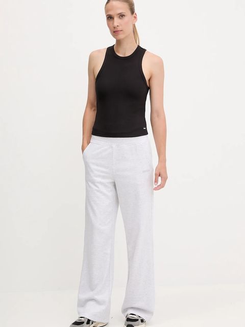 Dkny spodnie dresowe damskie kolor szary melanżowe DP5P3601 - zdjęcie produktu nr 2