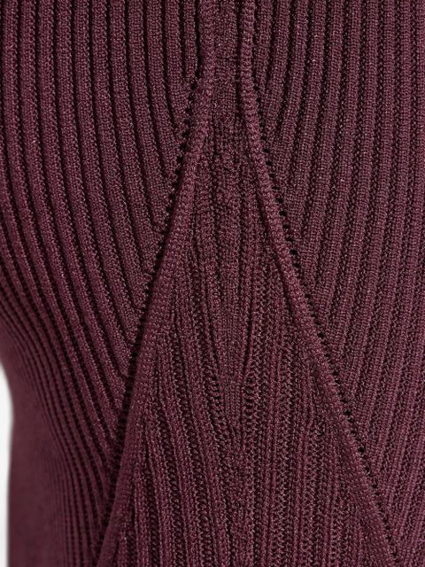 Balmain ribbed mini skirt - Purple