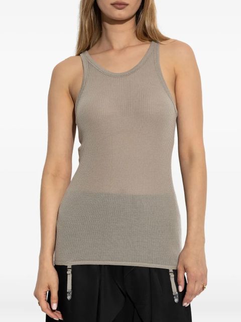 LEMAIRE ribbed suspender top - Neutrals