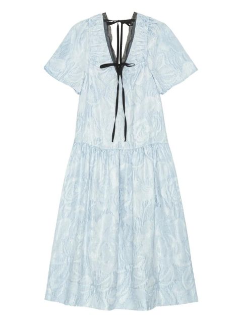 GANNI cloqué midi dress - Blue - zdjęcie produktu nr 1