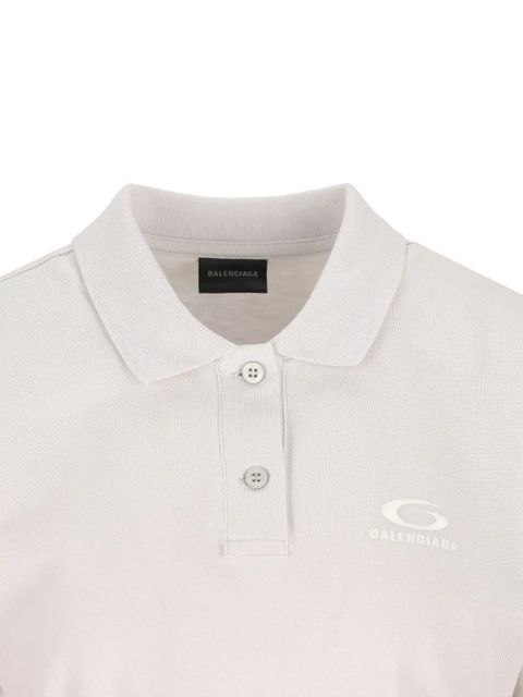 Balenciaga logo-embroidery polo shirt - Neutrals