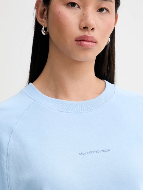 Marc O'Polo bluza bawełniana damska kolor niebieski gładka 5000009291