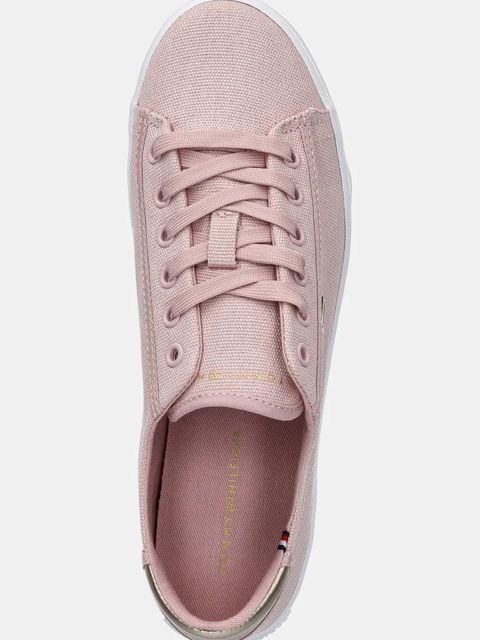 Tommy Hilfiger tenisówki VULC CANVAS LACE UP SNEAKER kolor różowy FW0FW08647