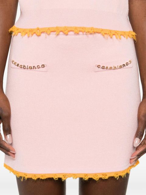 Casablanca logo-embellishment mini skirt - Pink