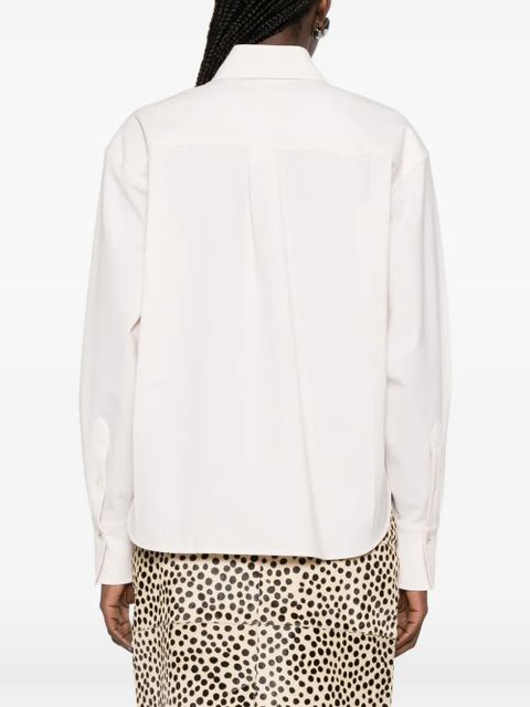 Victoria Beckham cropped long-sleeve shirt - Neutrals