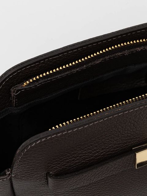 Answear.LAB torebka skórzana kolor brązowy