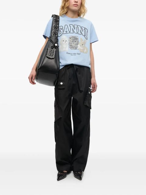 GANNI drawstring trousers - Black - zdjęcie produktu nr 2