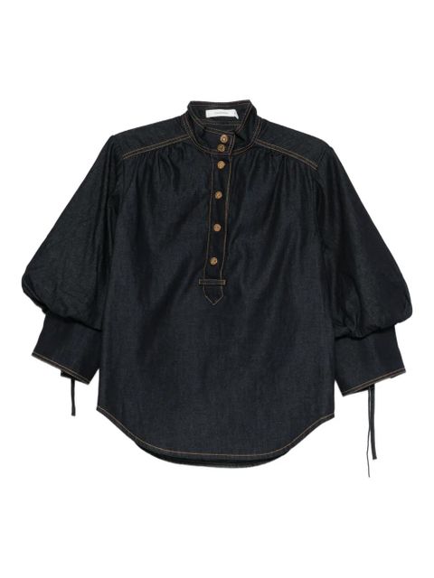ZIMMERMANN button cotton blouse - Blue - zdjęcie produktu nr 1