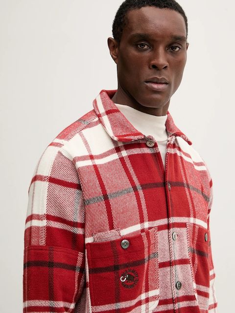 Mammut koszula bawełniana Mammut x Cabourn Direttissima kolor bordowy regular z kołnierzykiem klasycznym 1015.01730