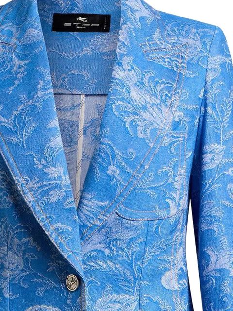 ETRO printed-brocade jacket - Blue - zdjęcie produktu nr 2