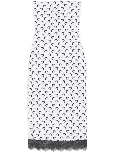Marine Serre Crescent Moon bustier midi dress - White - zdjęcie produktu nr 1