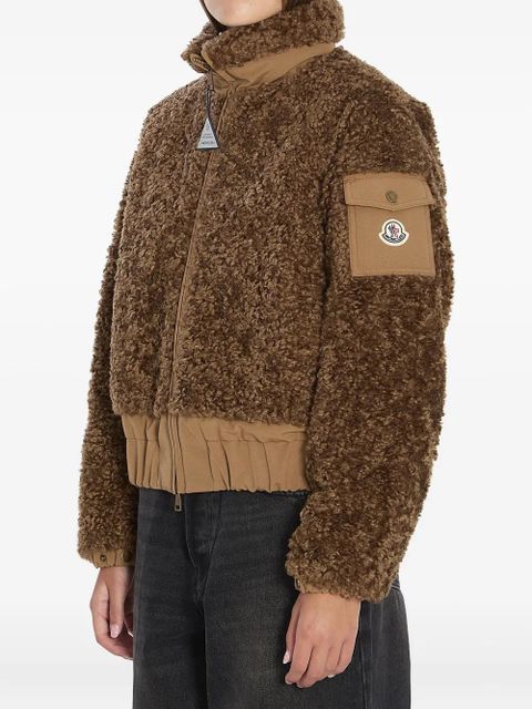 Moncler Coligny teddy-effect fleece jacket - Brown