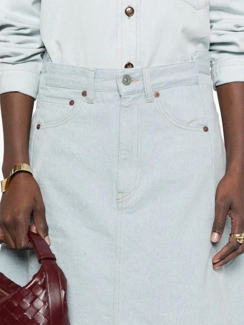 Victoria Beckham denim midi skirt - Blue