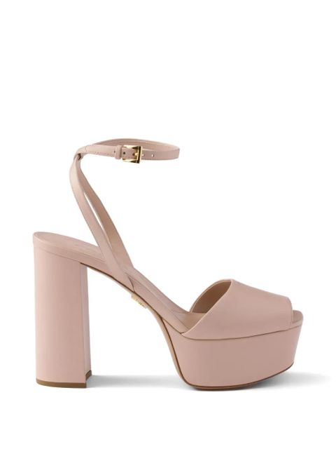 Prada nappa leather platform sandals - Pink - zdjęcie produktu nr 1