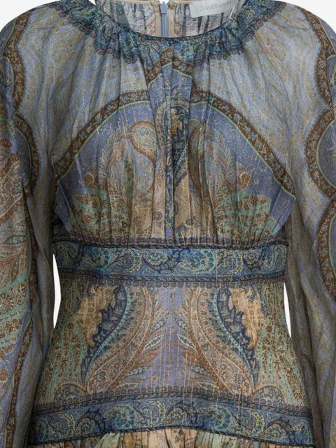 ZIMMERMANN paisley-print mini dress - Blue - zdjęcie produktu nr 2