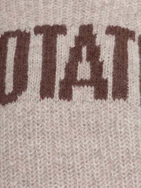 ROTATE BIRGER CHRISTENSEN logo-intarsia sweater - Neutrals