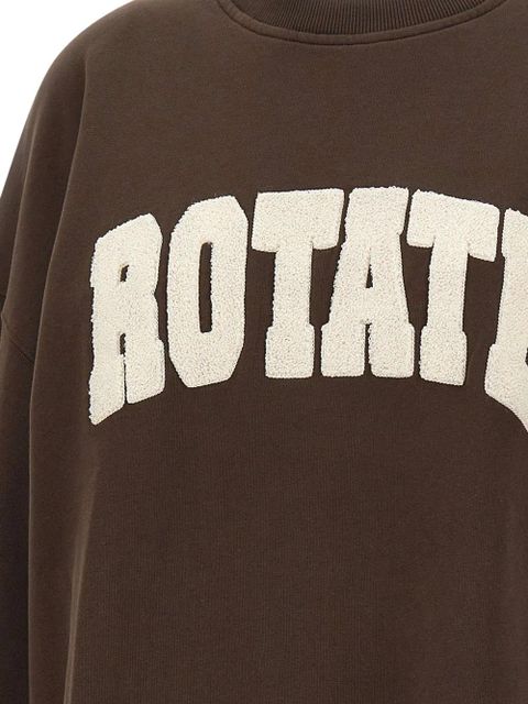 ROTATE BIRGER CHRISTENSEN logo crewneck sweatshirt - Brown