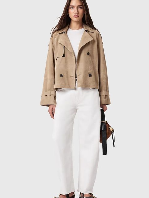 AllSaints kurtka zamszowa REED - zdjęcie produktu nr 2