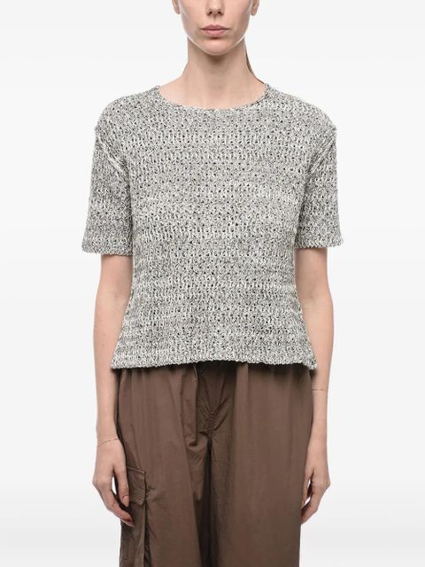 Jil Sander knitted short-sleeve T-shirt - Grey - zdjęcie produktu nr 1