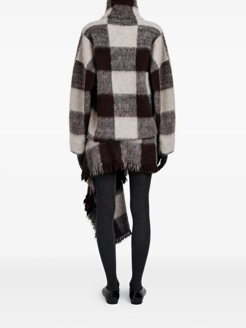 Proenza Schouler high-neck check-print sweater - Brown - zdjęcie produktu nr 2
