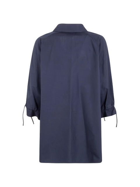 Max Mara drawstring-cuff popover shirt - Blue - zdjęcie produktu nr 2