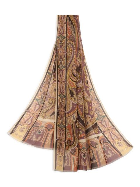 ETRO paisley-print silk scarf - Neutrals