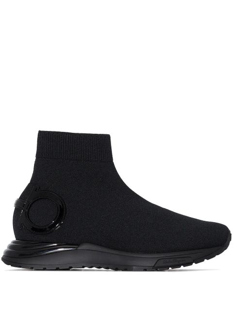 Ferragamo sock-style slip-on sneakers - Black - zdjęcie produktu nr 1