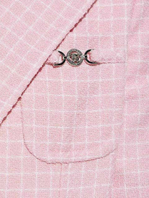 Versace check-patterned blazer - Pink