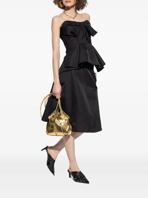 Alexander McQueen satin A-line skirt - Black
