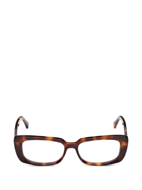 Max Mara Eyewear rectangle-frame glasses - Brown - zdjęcie produktu nr 1