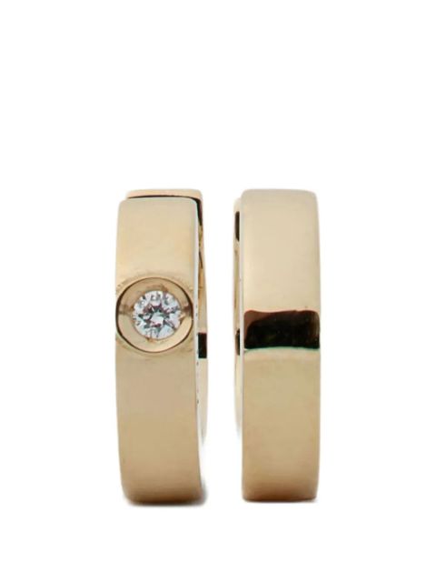 TOTEME diamond hoop earrings - Gold - zdjęcie produktu nr 1