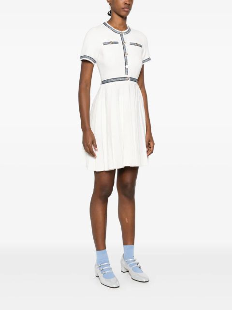 Maje pleated mini dress - White