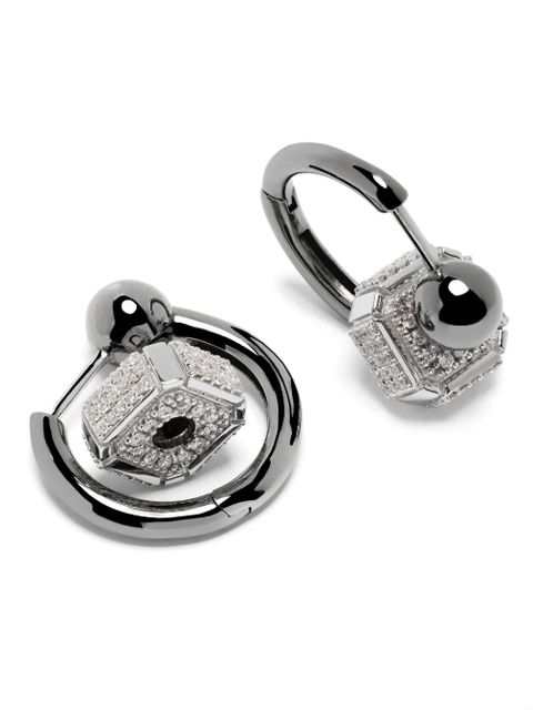 EÉRA 18kt gold mini hoop earrings - Silver