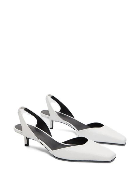 LouLou de Saison square-toe slingback pumps - White