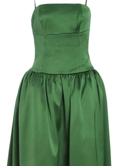 Self-Portrait satin bandeau dress - Green - zdjęcie produktu nr 2