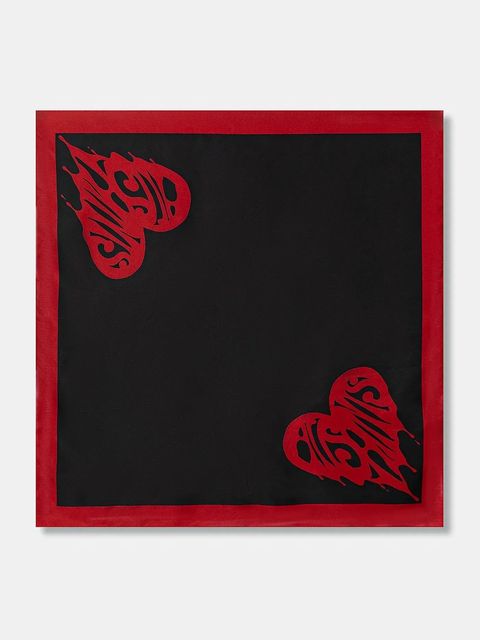 AllSaints chusta jedwabna damska kolor czarny wzorzysta 29ASWC531515 - zdjęcie produktu nr 1