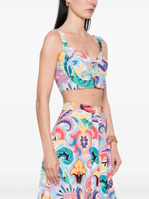 ETRO graphic-print tank top - Yellow